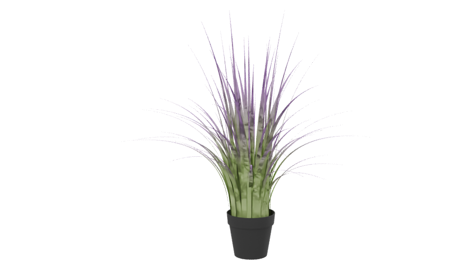Stylized Potted Grass Plant 3D - Professional 3D Model Render 13
