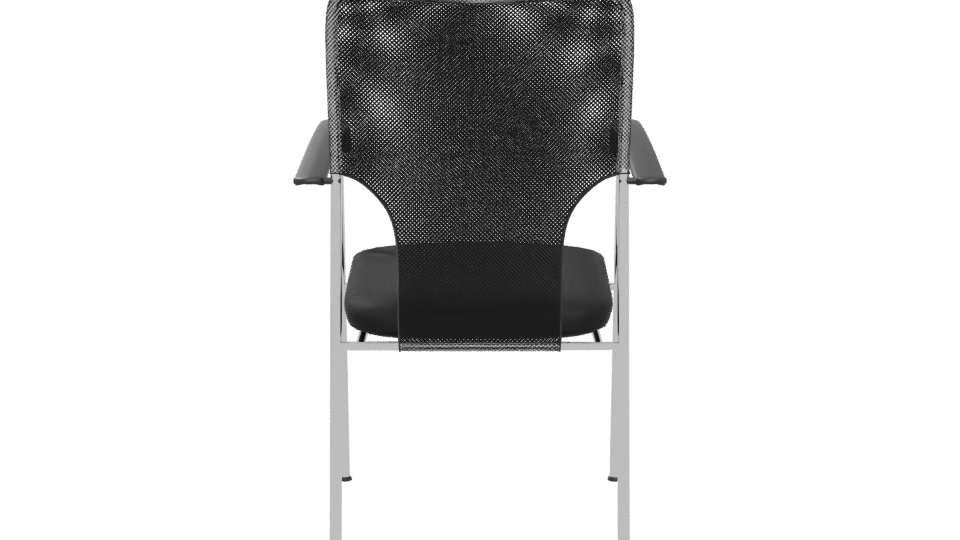 Stylish Black Office Chair Model - Professional 3D Model Render 5