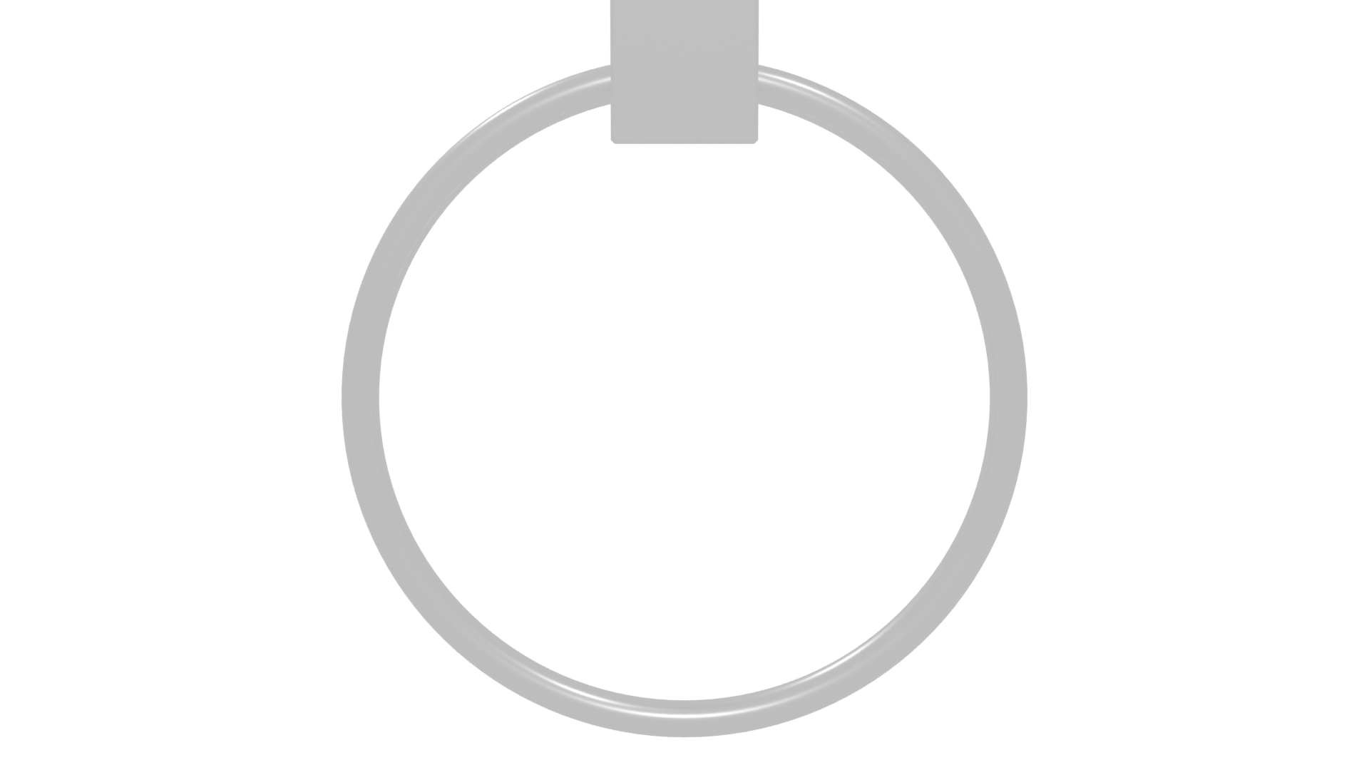 Modern Steel Towel Ring 3D - Professional 3D Model Render 5