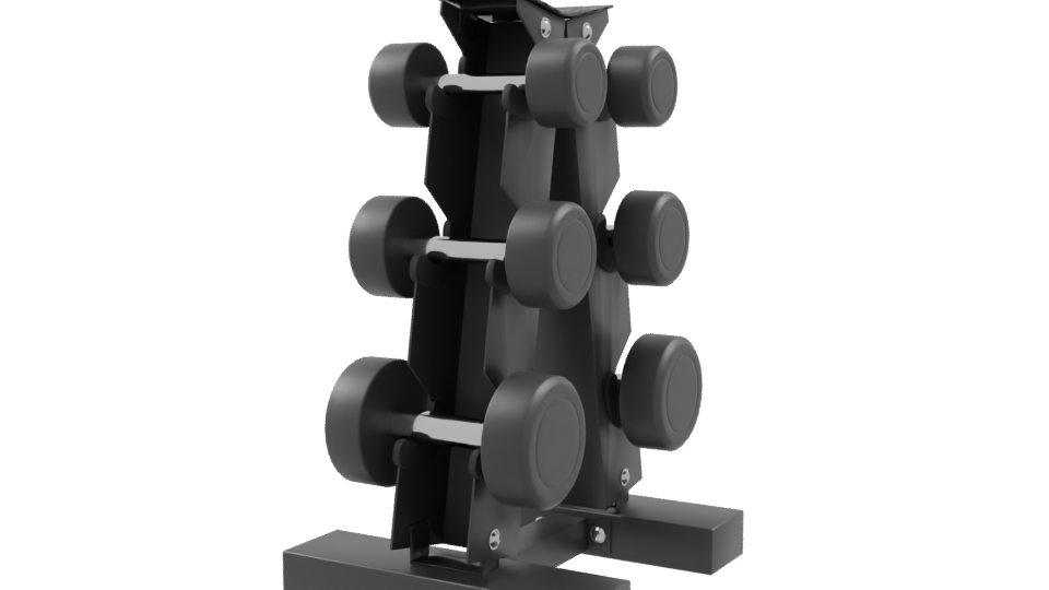 Stylish Weight Rack Model 3D - Professional 3D Model Render 9