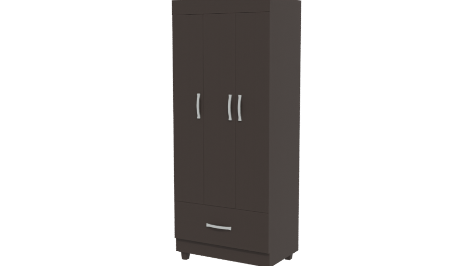 Modern Wooden Storage Cabinet 3D - Professional 3D Model Render 12