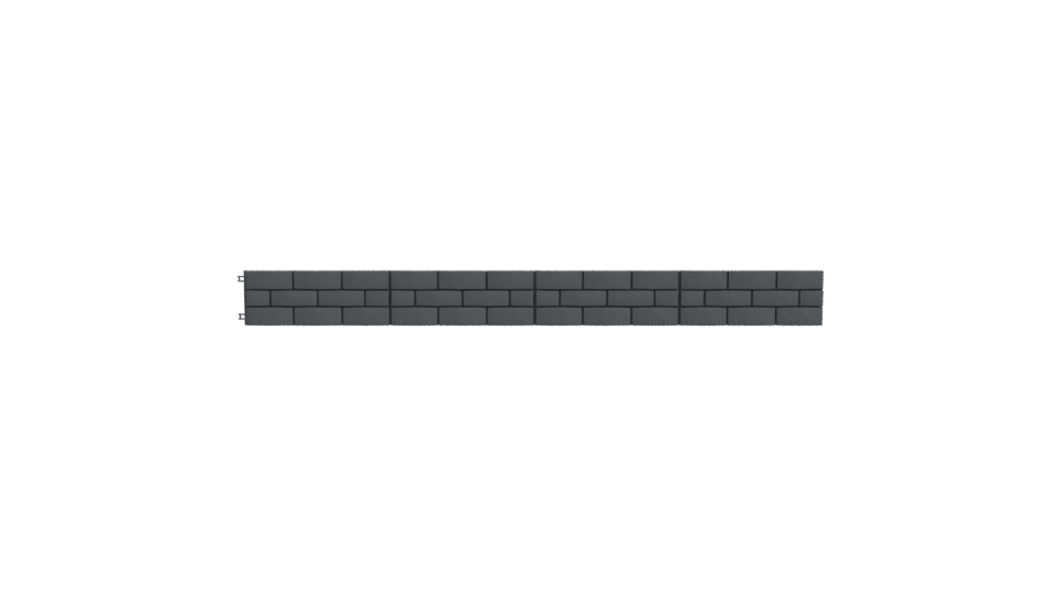Stylized Brick Wall Section 3D Model - Professional 3D Model Render 11