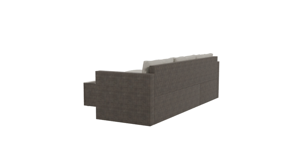 Stylish Outdoor Sectional Sofa Set 3D Model - Professional 3D Model Render 3