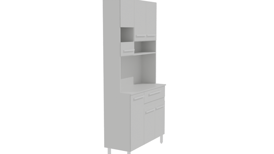 Stylish Kitchen Cabinet 3D Model - Professional 3D Model Render 9