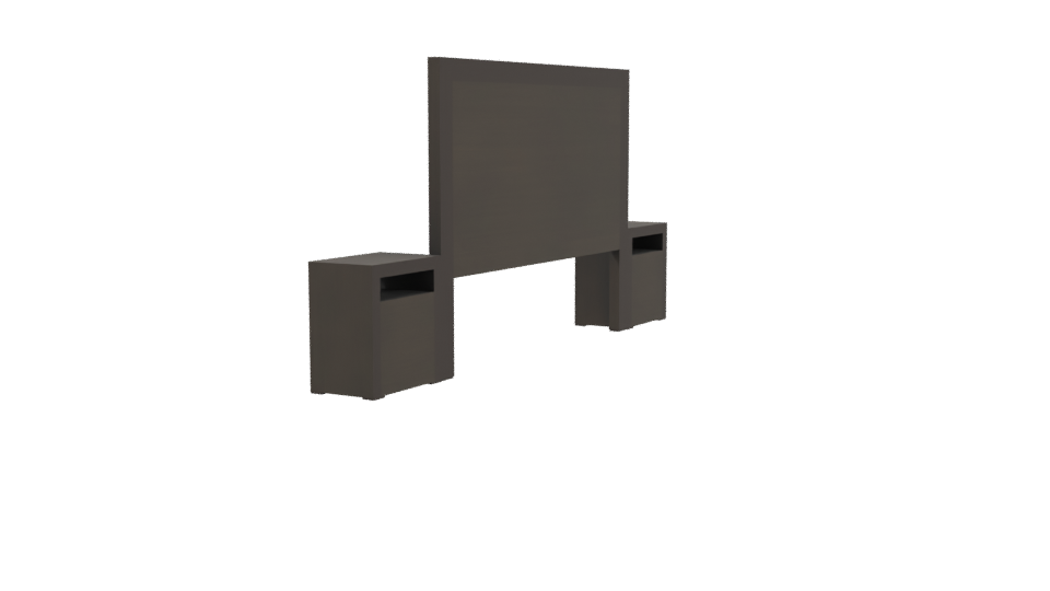 Contemporary Bedroom Furniture Set - Professional 3D Model Render 3