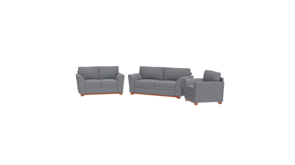 Contemporary Fabric Sofa Set 3D Model - Professional 3D Model Render 3