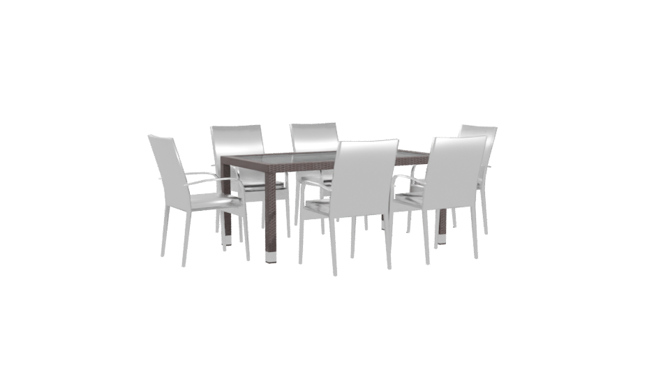 Stylish Outdoor Dining Set 3D - Professional 3D Model Render 10