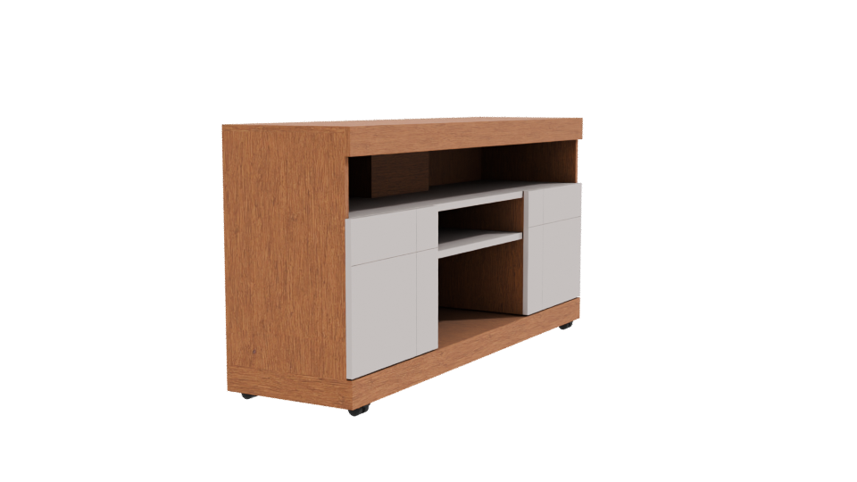 Stylish Wooden TV Stand 3D - Professional 3D Model Render 9