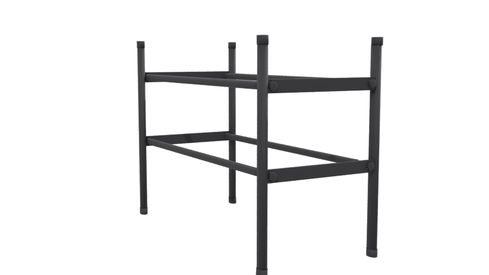 Industrial Metal Frame Table 3D - Professional 3D Model Render 13