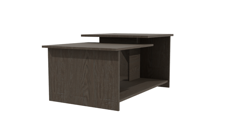 Contemporary Wooden Coffee Table 3D - Professional 3D Model Render 3