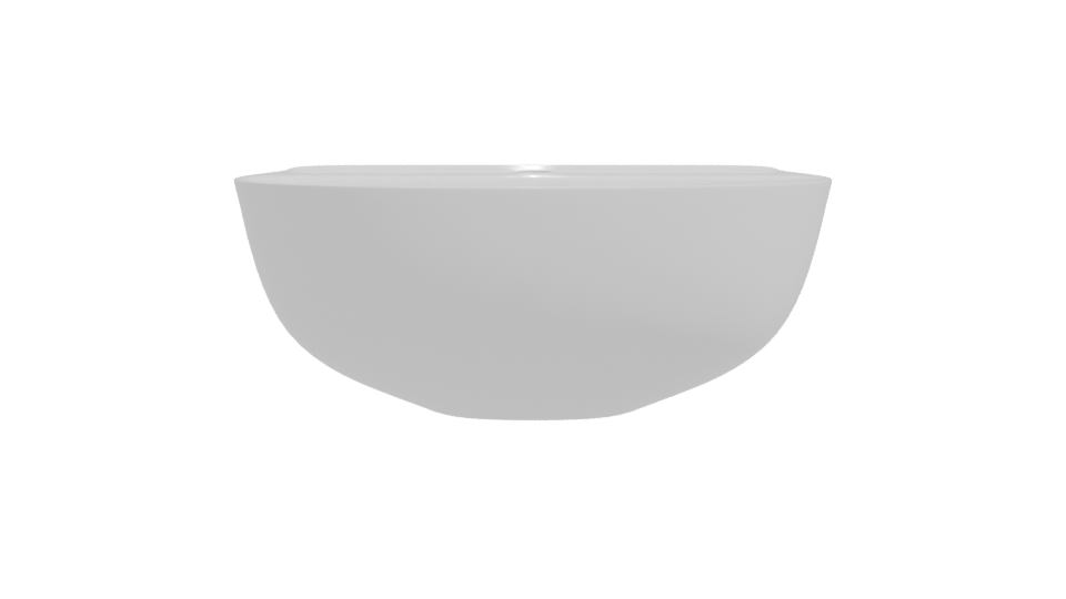 Minimalist White Bathroom Sink Model - Professional 3D Model Render 11