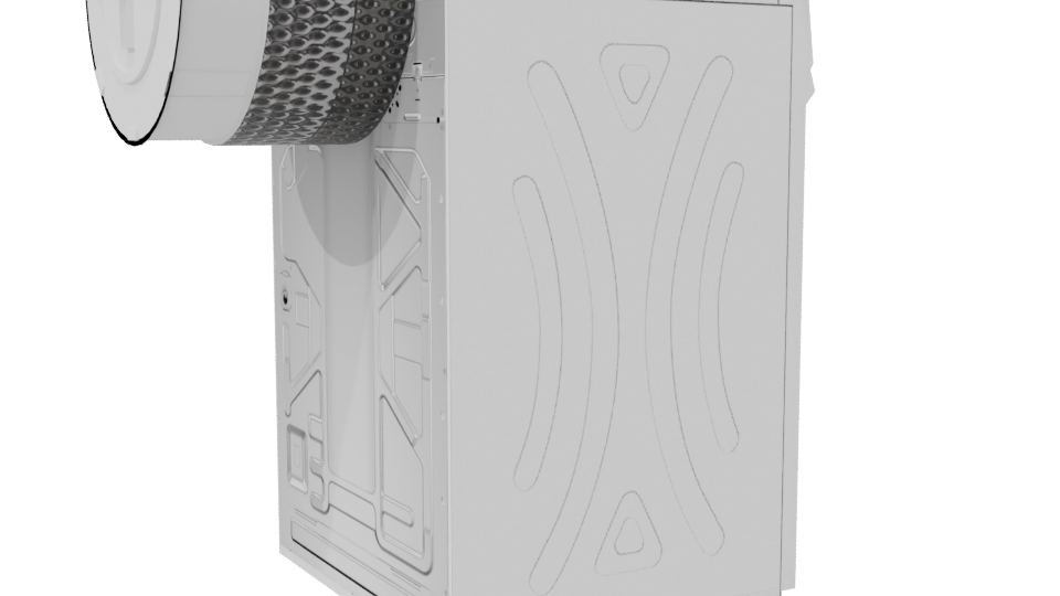 Modern Household Dryer 3D Model - Professional 3D Model Render 7