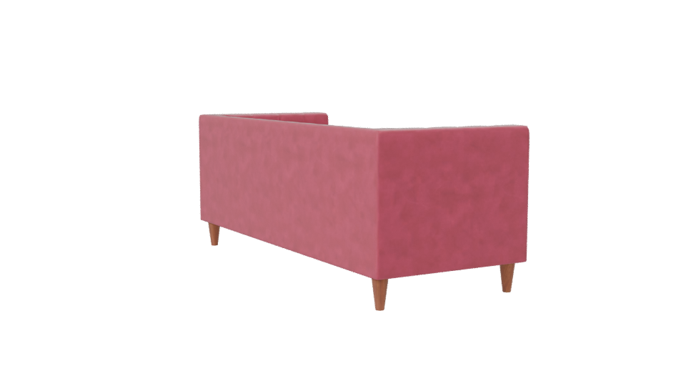 Stylish Pink Fabric Sofa 3D Model - Professional 3D Model Render 7