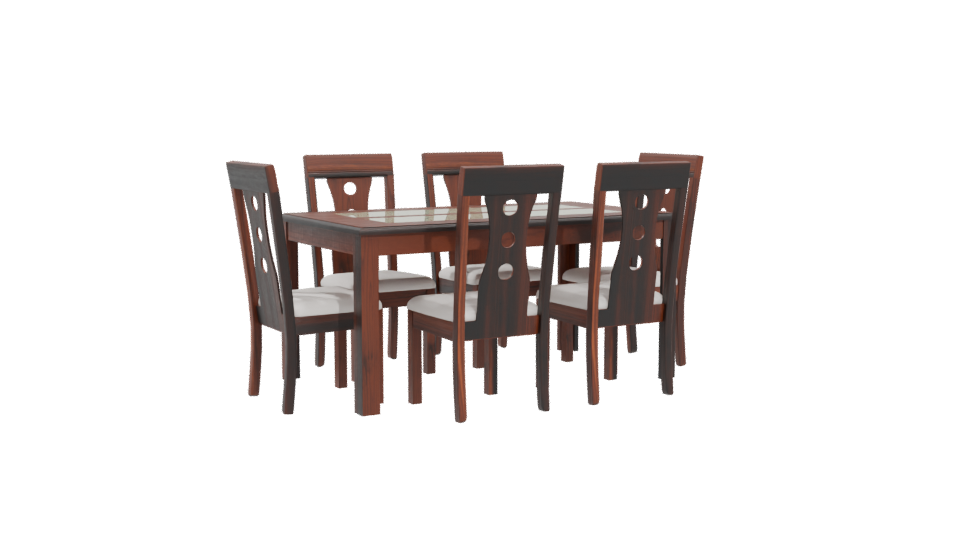 Modern Dining Table Set 3D - Professional 3D Model Render 4