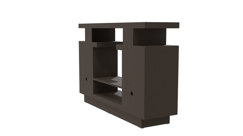 Minimalist Wooden TV Stand 3D - Professional 3D Model Render 7