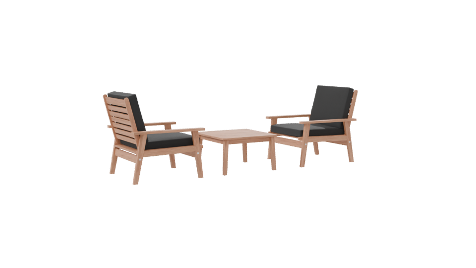 Contemporary Outdoor Lounge Chair 3D Model - Professional 3D Model Render 7