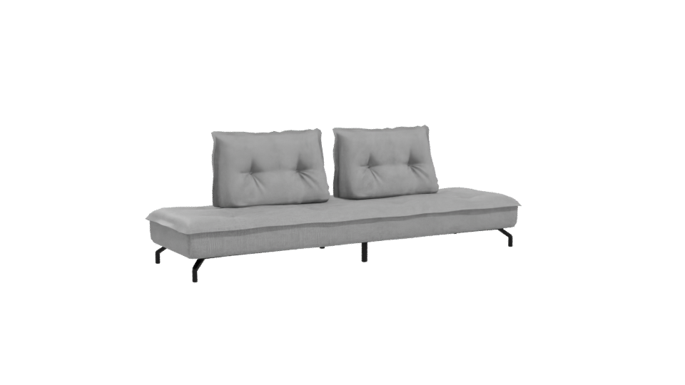 Gray Upholstered Sofa Bed 3D - Professional 3D Model Render 10