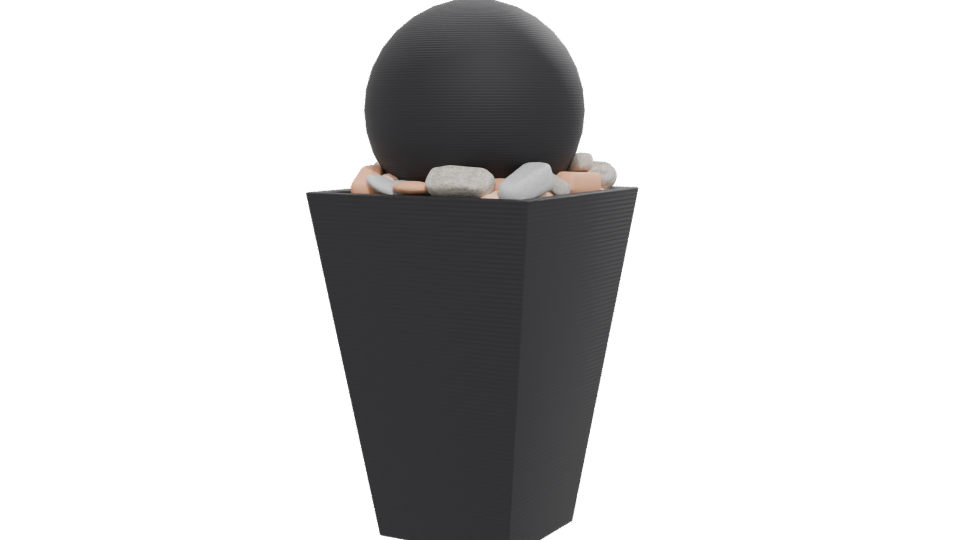 Contemporary Decorative Planter Model - Professional 3D Model Render 12