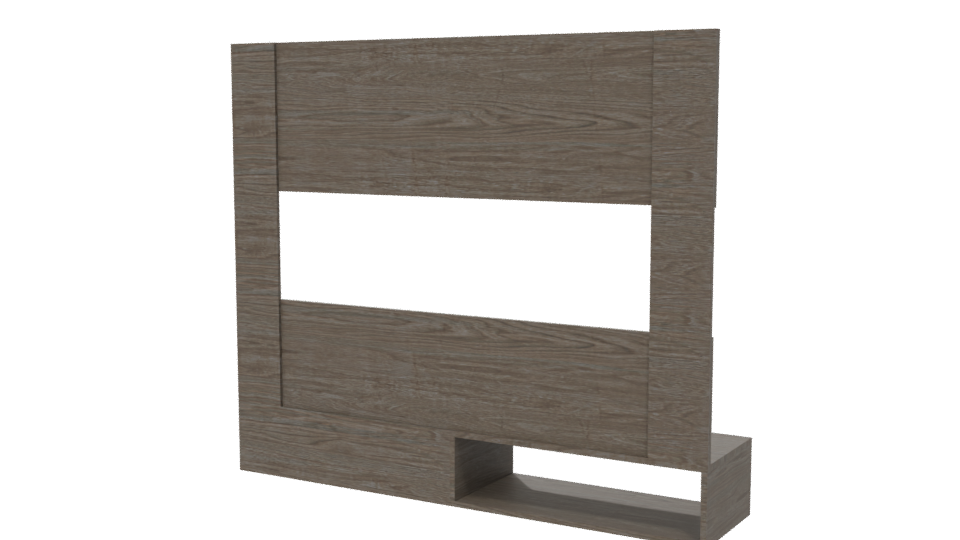 Modern Wooden TV Stand 3D Model - Professional 3D Model Render 6