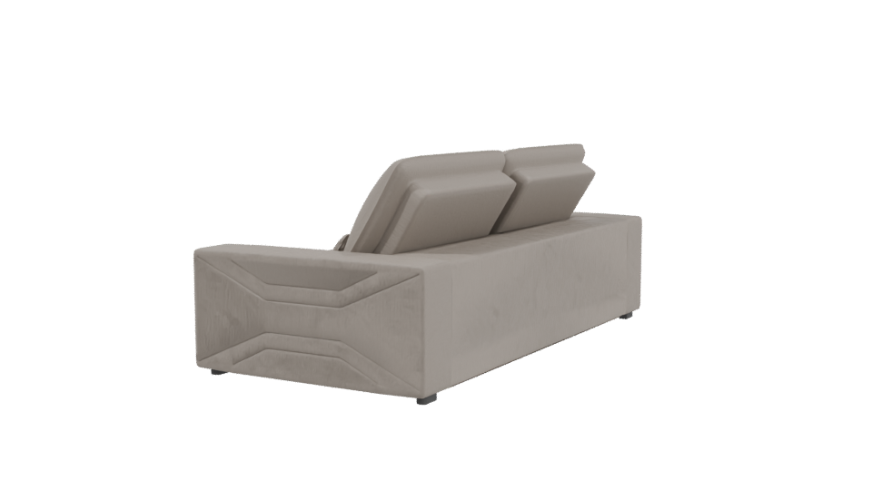 Stylish Modern Fabric Sofa 3D Model - Professional 3D Model Render 3