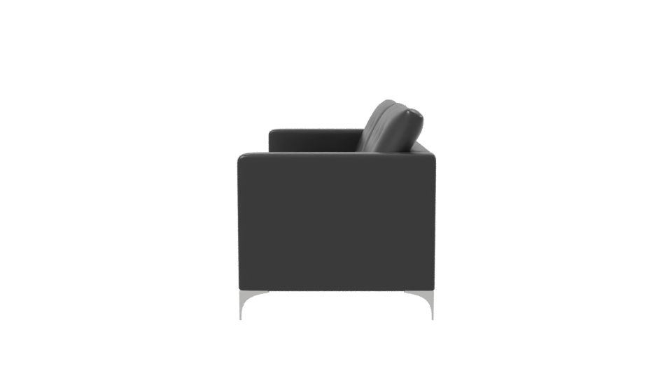 Contemporary Black Sofa 3D Model - Professional 3D Model Render 2