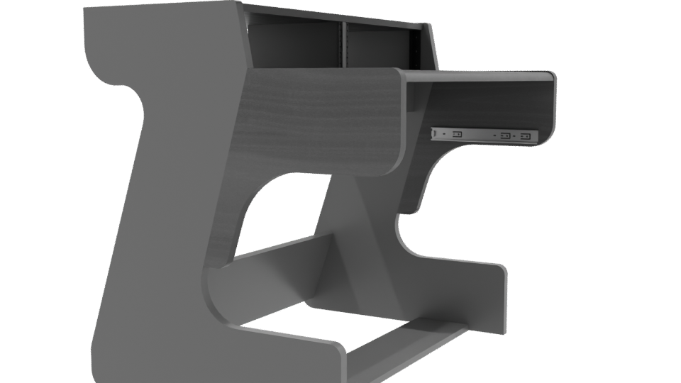 Contemporary Office Desk 3D Model - Professional 3D Model Render 9