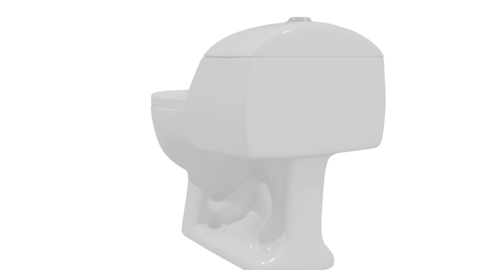 Stylish Toilet 3D Model - Professional 3D Model Render 4