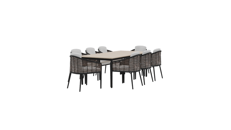Outdoor Dining Set 3D Model - Professional 3D Model Render 9