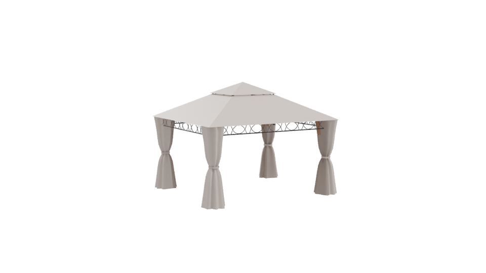 Stylish Outdoor Gazebo Model 3D - Professional 3D Model Render 10