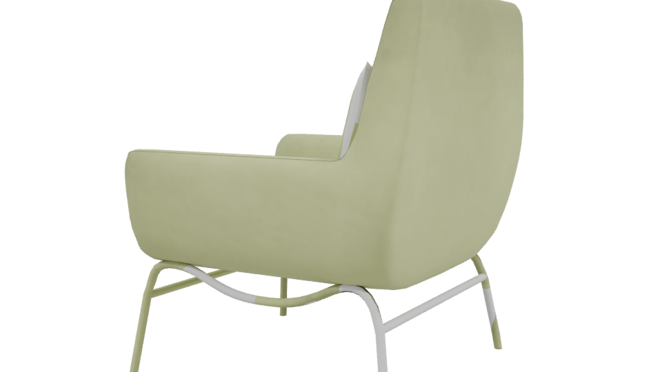 Stylish Modern Accent Chair 3D - Professional 3D Model Render 3