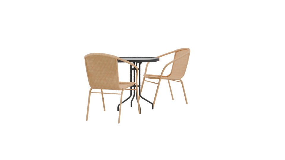 Stylish Modern Patio Furniture Set - Professional 3D Model Render 3
