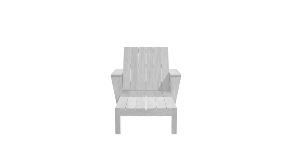 Stylish Outdoor Wooden Lounge Chair 3D Model - Professional 3D Model Render 11