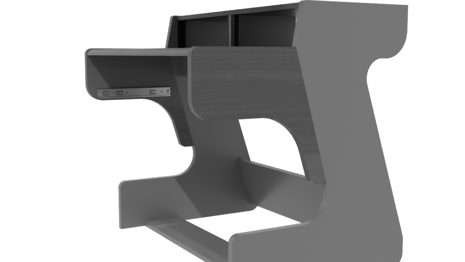 Contemporary Office Desk 3D Model - Professional 3D Model Render 13