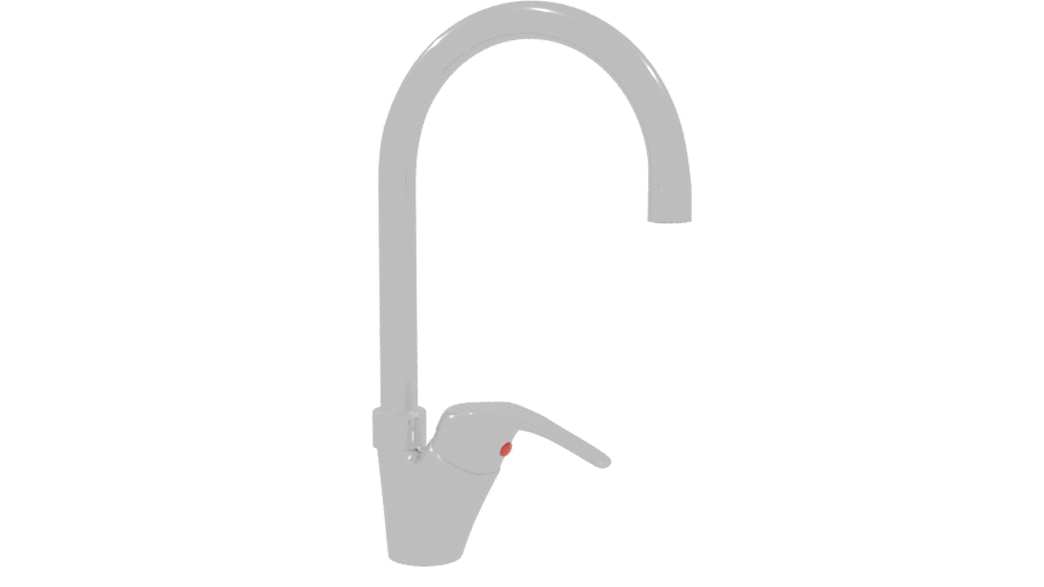 High-Polish Kitchen Faucet 3D Model - Professional 3D Model Render 9