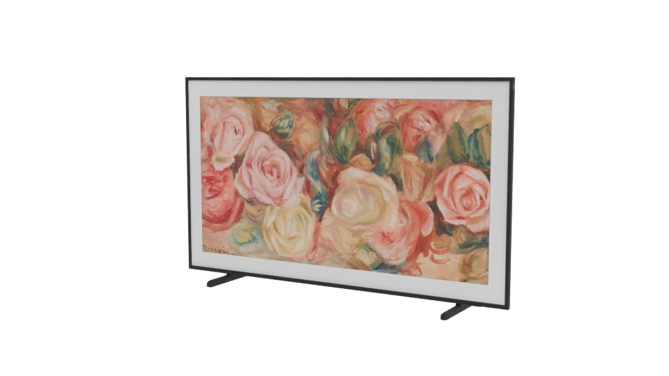 Artistic Floral Canvas Display 3D - Professional 3D Model Render 12
