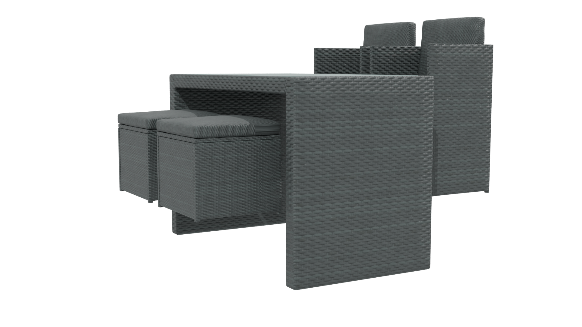 Stylish Outdoor Dining Set 3D - Professional 3D Model Render 13