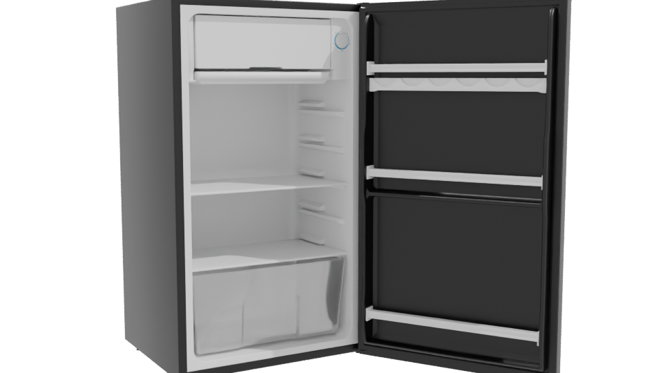 Minimalist Home Refrigerator 3D Model - Professional 3D Model Render 10