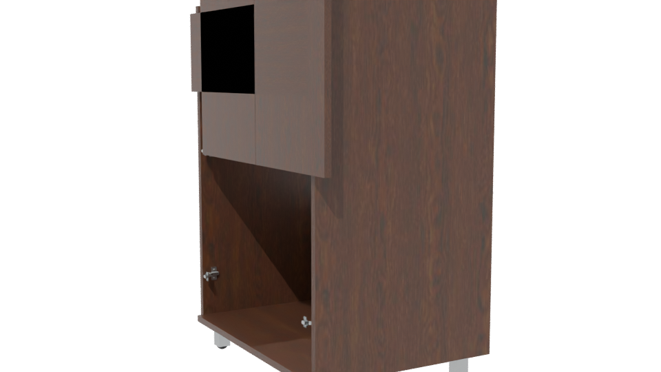 Stylish Wooden Cabinet Model - Professional 3D Model Render 13