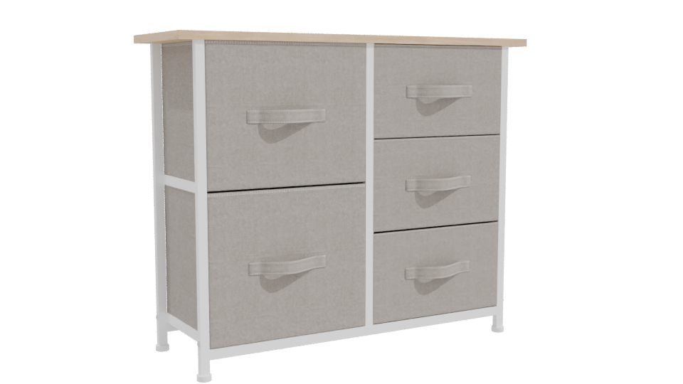 Contemporary Fabric Storage Cabinet 3D Model - Professional 3D Model Render 10