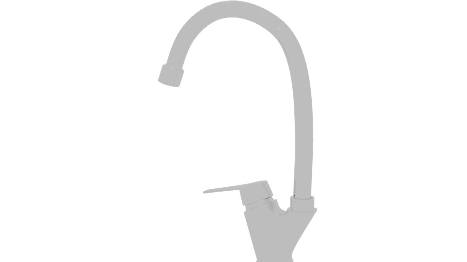 Sleek Modern Kitchen Faucet 3D - Professional 3D Model Render 6