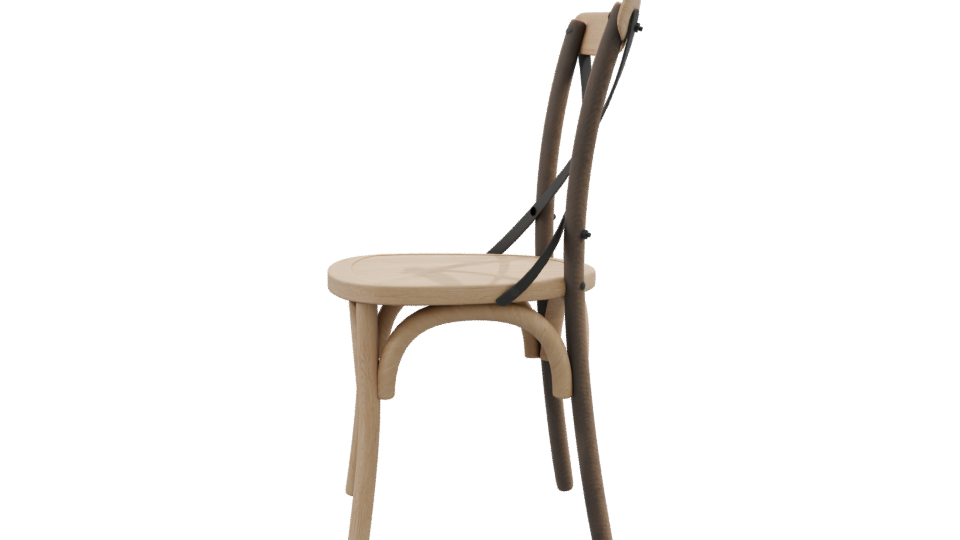 Classic Wooden Dining Chair Model - Professional 3D Model Render 8