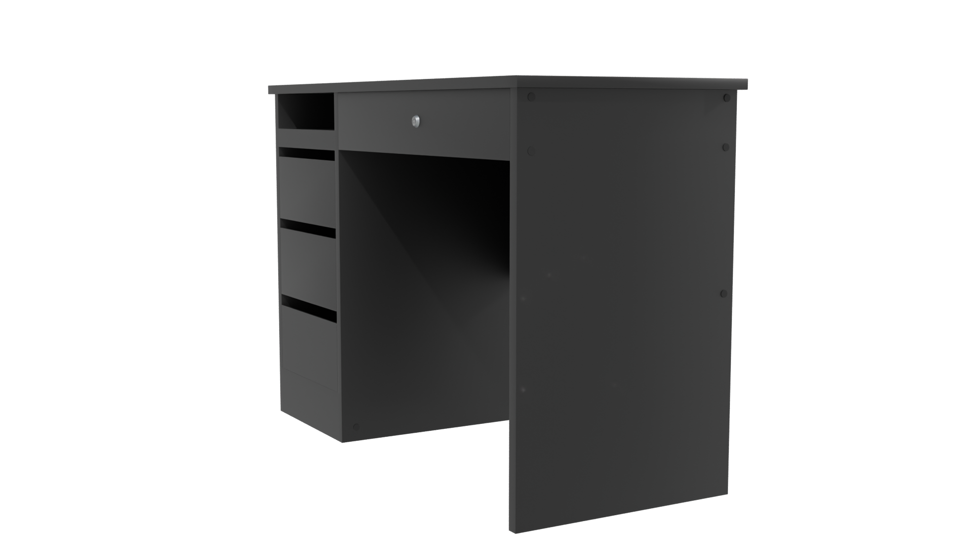 Stylish Black Writing Desk 3D - Professional 3D Model Render 13