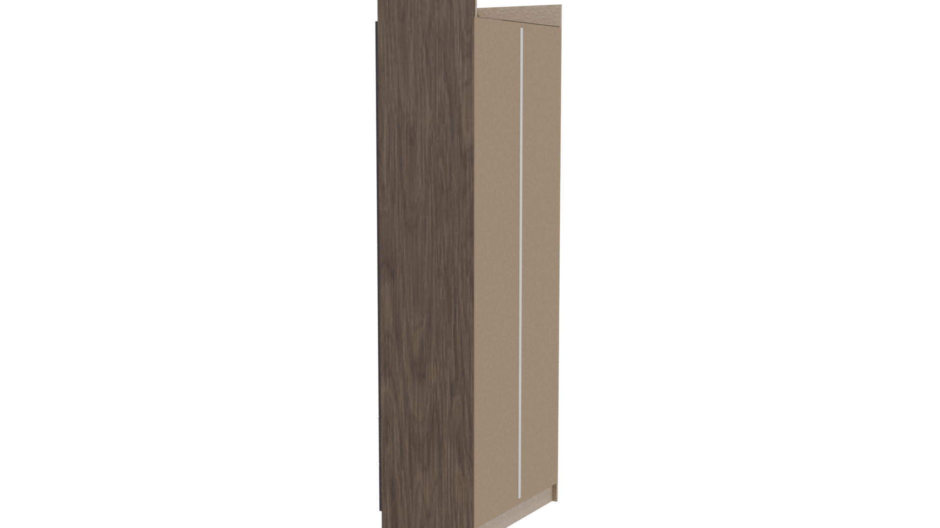 Stylish Wooden Wardrobe Model - Professional 3D Model Render 3