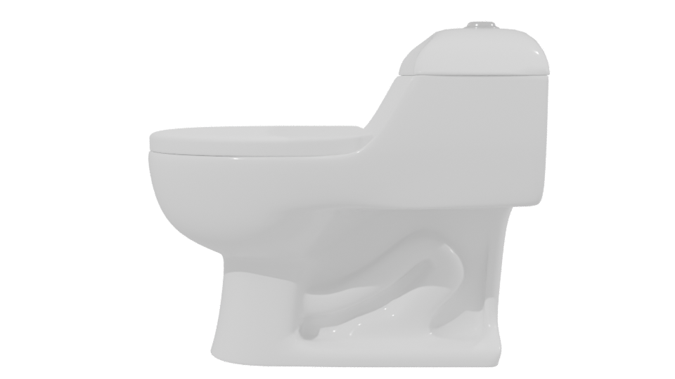Stylish Bathroom Toilet 3D Model - Professional 3D Model Render 2