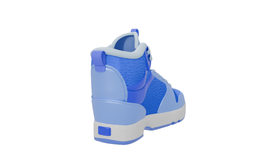 Stylish Blue Sneaker 3D Model - Professional 3D Model Render 6