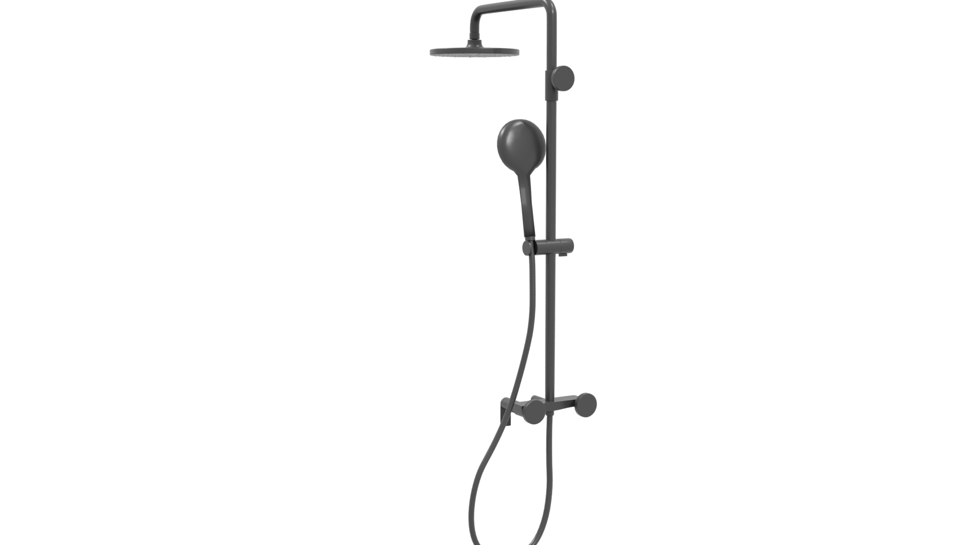 Sleek Modern Shower System 3D - Professional 3D Model Render 16
