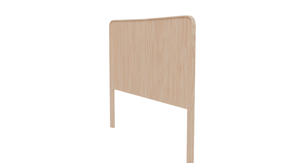 Modern Wooden Headboard 3D - Professional 3D Model Render 13