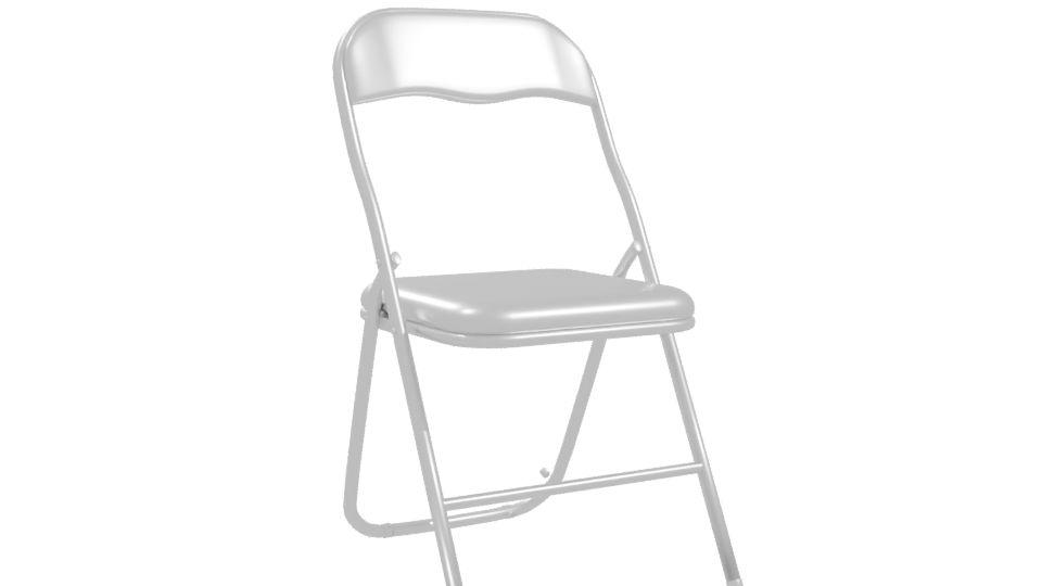 Folding Metal Chair 3D Model - Professional 3D Model Render 10
