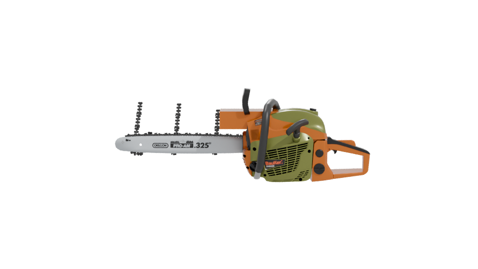 Realistic Chain Saw 3D Model - Professional 3D Model Render 11