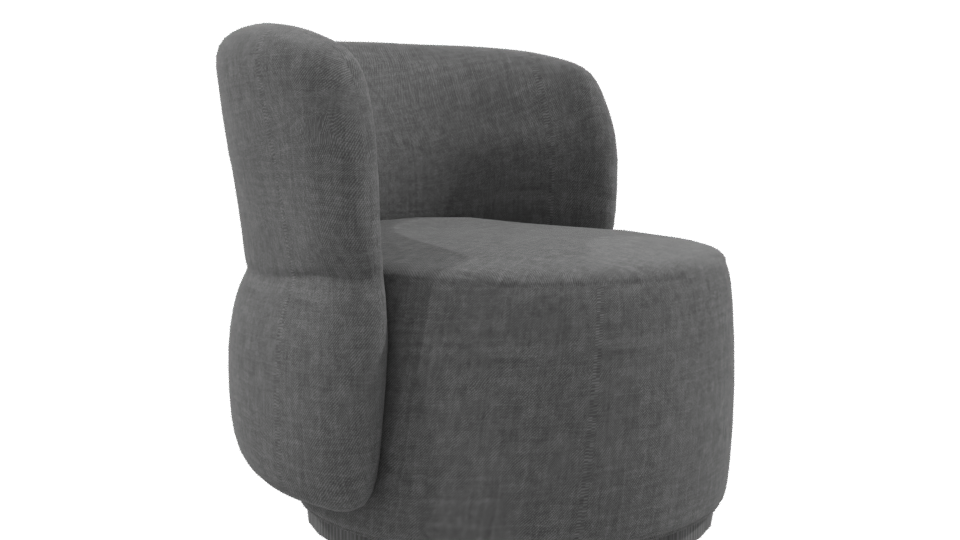 Contemporary Fabric Accent Chair 3D Model - Professional 3D Model Render 9
